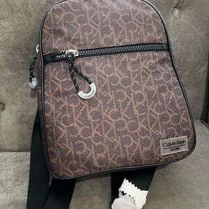 Calvin Klein Monogram Brown Backpack NWT